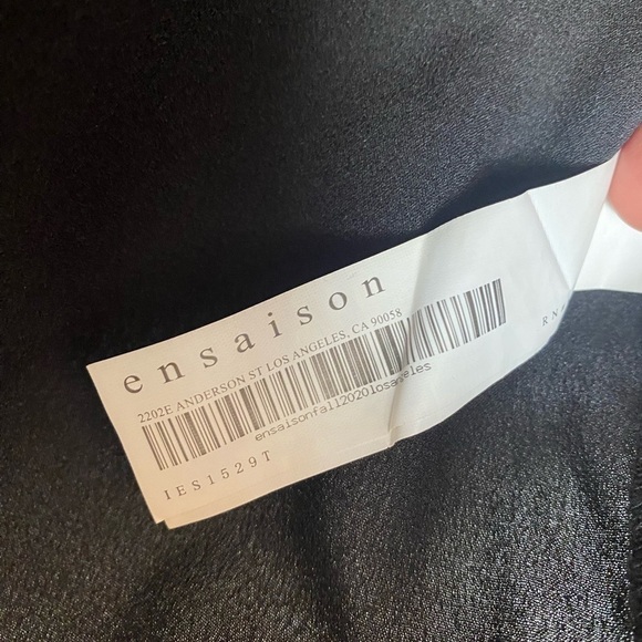 EN SAISON BLACK LONG SLEEVE SHEER BLOUSE SIZE XS - Picture 5 of 6